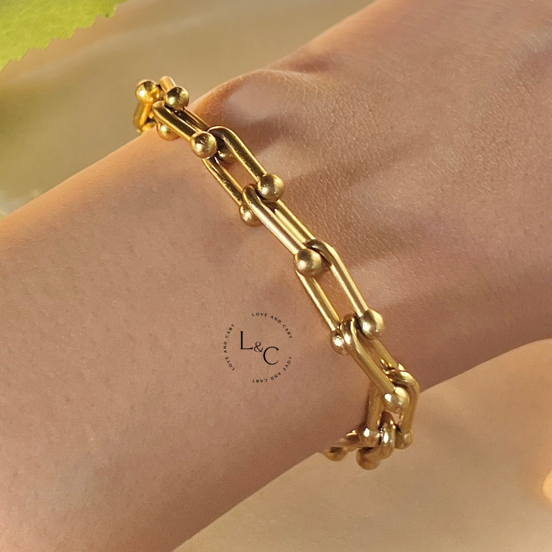 18k Gold Plated Link Bracelet