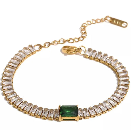 Emerald Green Charm Bracelet