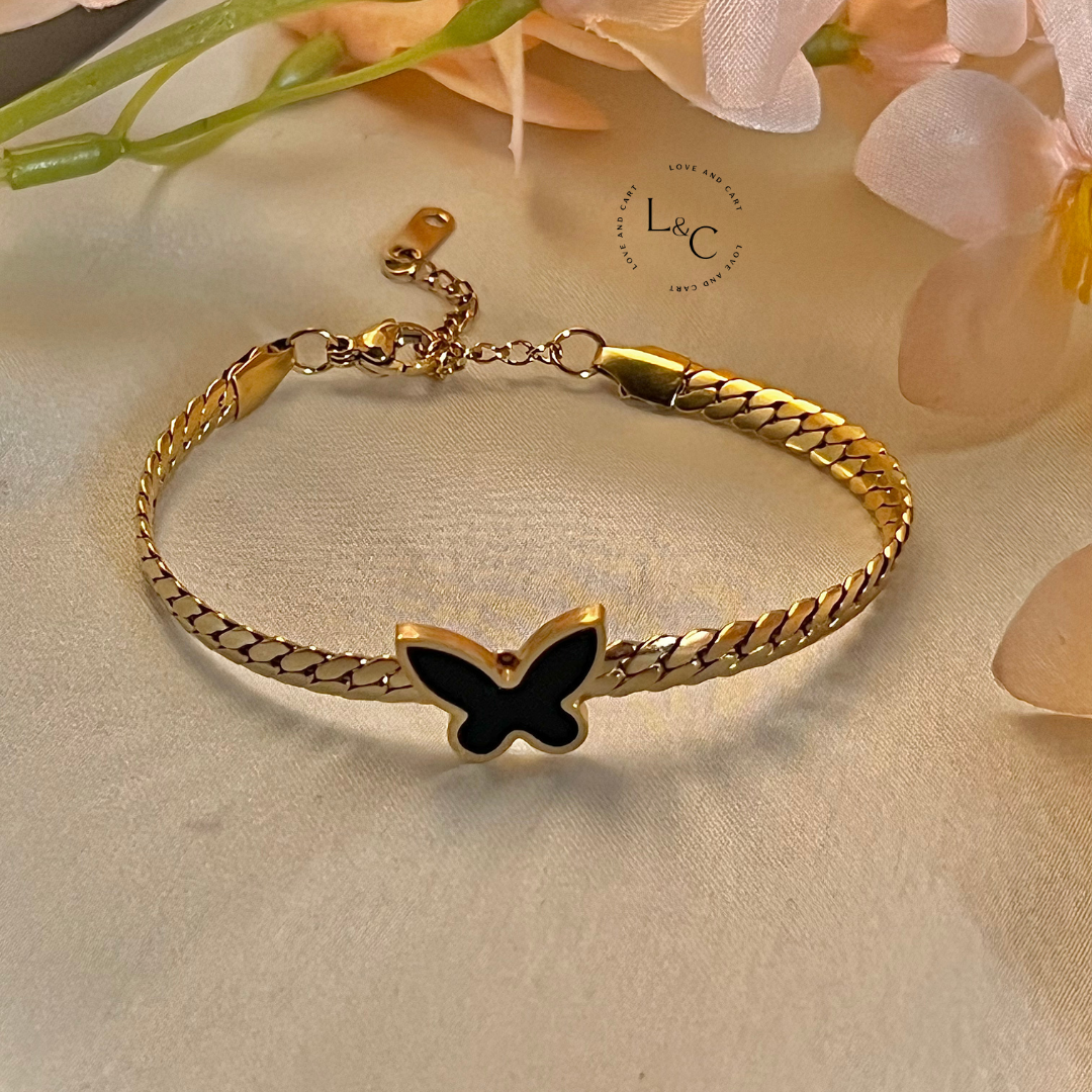 Stainless Steel Butterfly Chain Bracelet